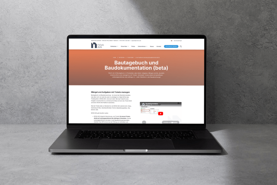 Mängelmanagement im Bauwesen: AVA und Baudokumentation erstmals integriert