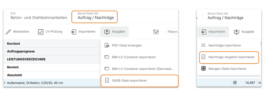 Das Update Februar 2026 ermöglicht Nachtragsverhandlungen per GAEB Datenaustausch